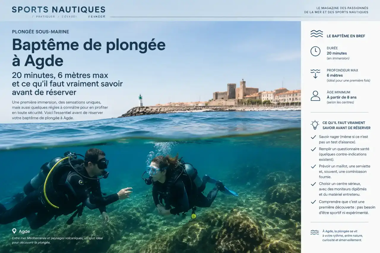 Baptême de plongée à Agde : 20 minutes, 6 mètres max et ce qu'il faut vraiment savoir avant de réserver