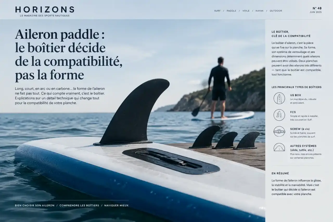 Aileron paddle : le boîtier décide de la compatibilité, pas la forme