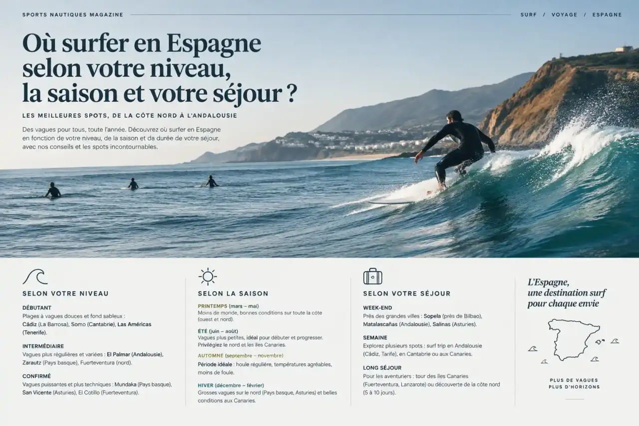 Où surfer en Espagne selon votre niveau, la saison et votre séjour ?