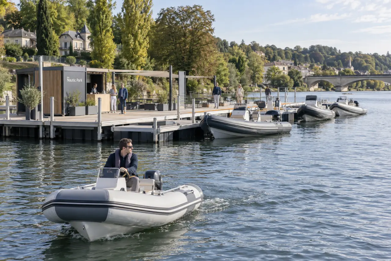 Nautic Park à Bougival : 200 m² flottants pour piloter un Zodiac sans permis